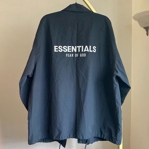 Fear of God Essentials Coach Jacket in dark blue